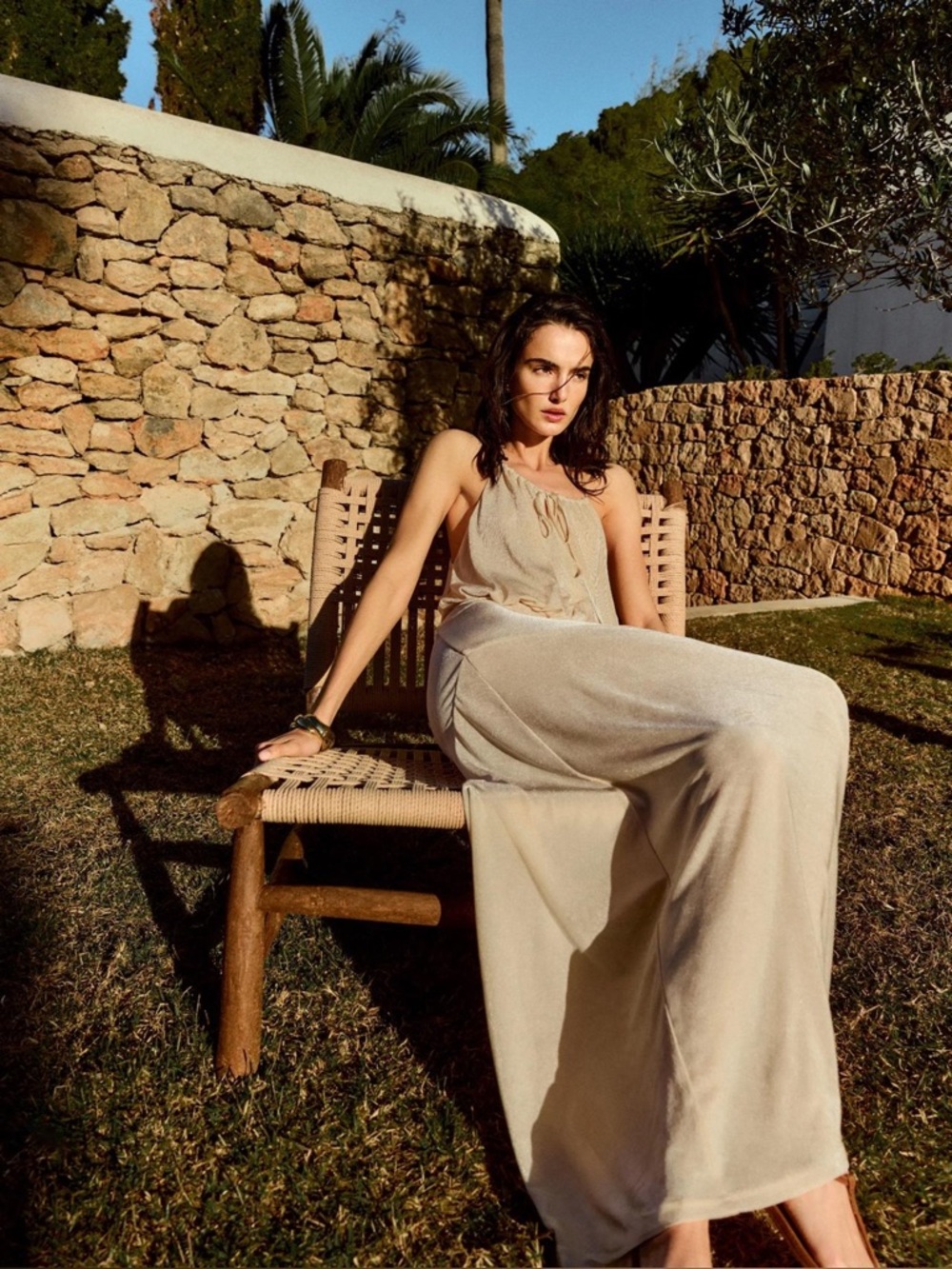 Reformation Lupe Knit Dress in Sugar $218 NEW!